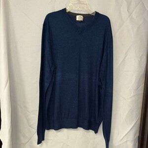 Men's V-Neck Sweater - Navy Blue